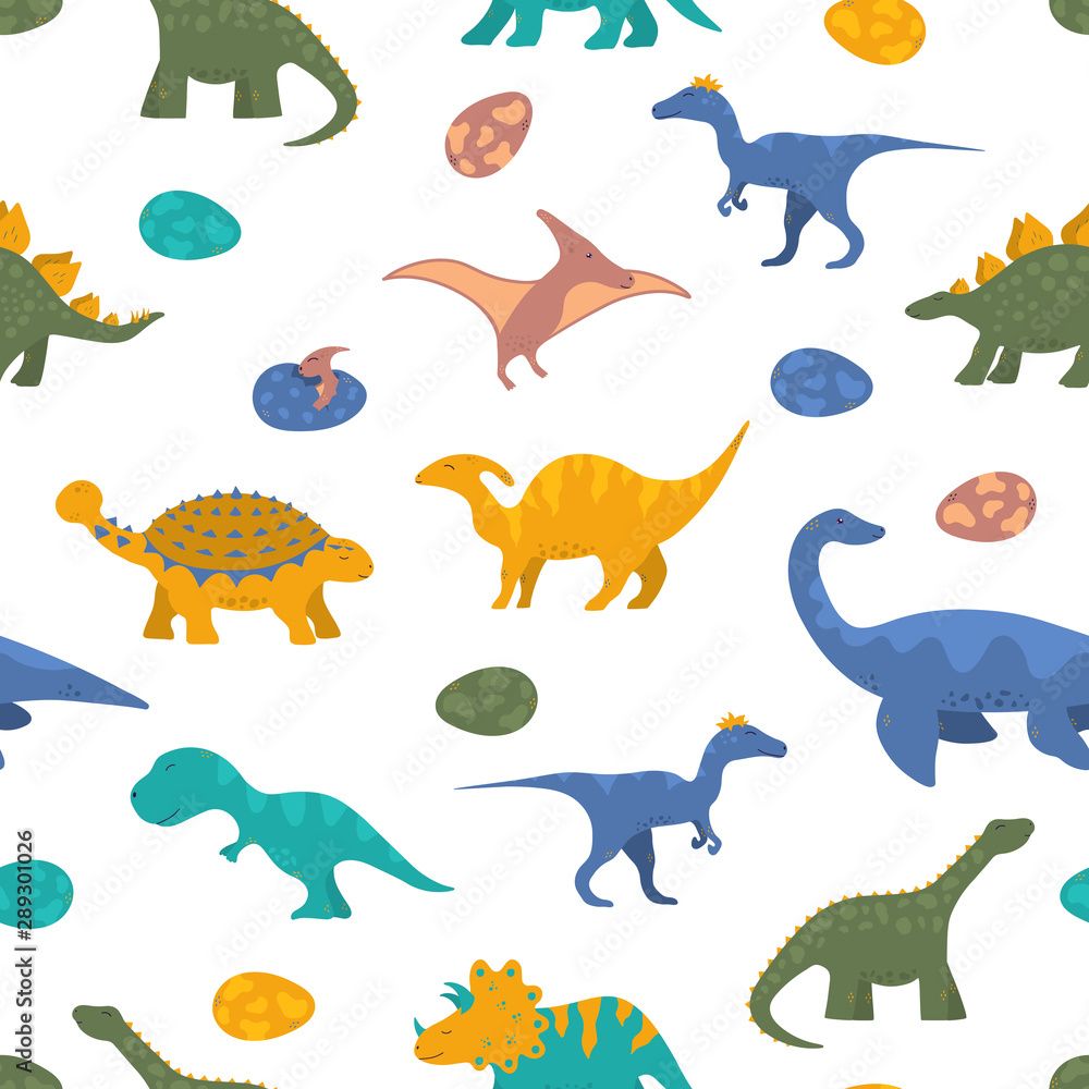 Dinosaurier, Stegosaurus, Ankylosaurus, Muster, Weißer Hintergrund, Bunt, Wallpaper