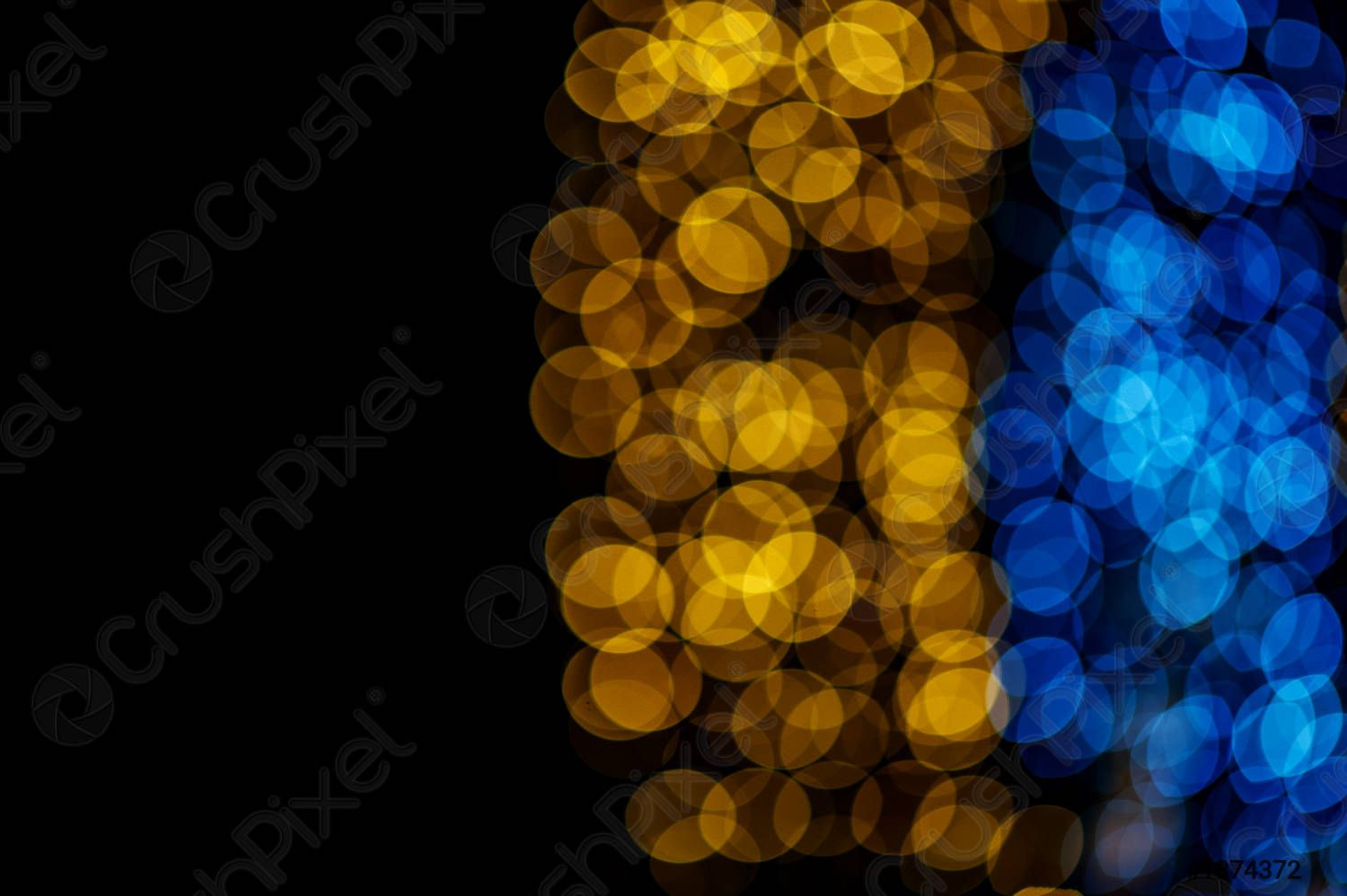 Bokeh, Gelb-Blau, Schwarzer Hintergrund, Lichter, HD Wallpaper