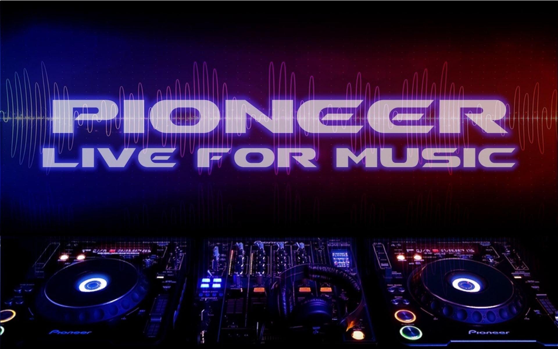 Pioneer, Live for Music, CDJ-Player, Logo, Dunkelblau, 16:10, Full-HD-Hintergrundbild für den Desktop
