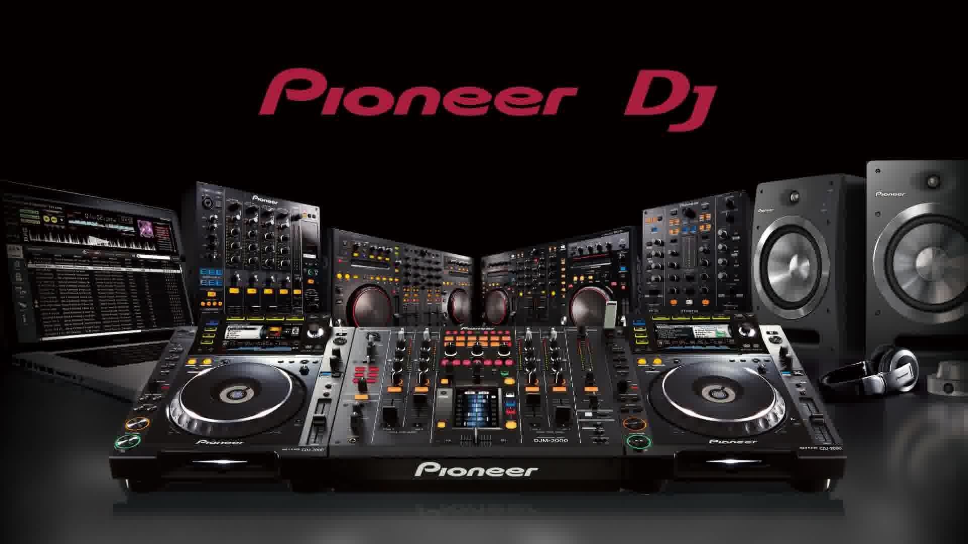 Pioneer DJ, CDJ-Player, DJ-Mixer, Lautsprecher, Studio-Setup, Full HD, Breitbild-Hintergrundbild