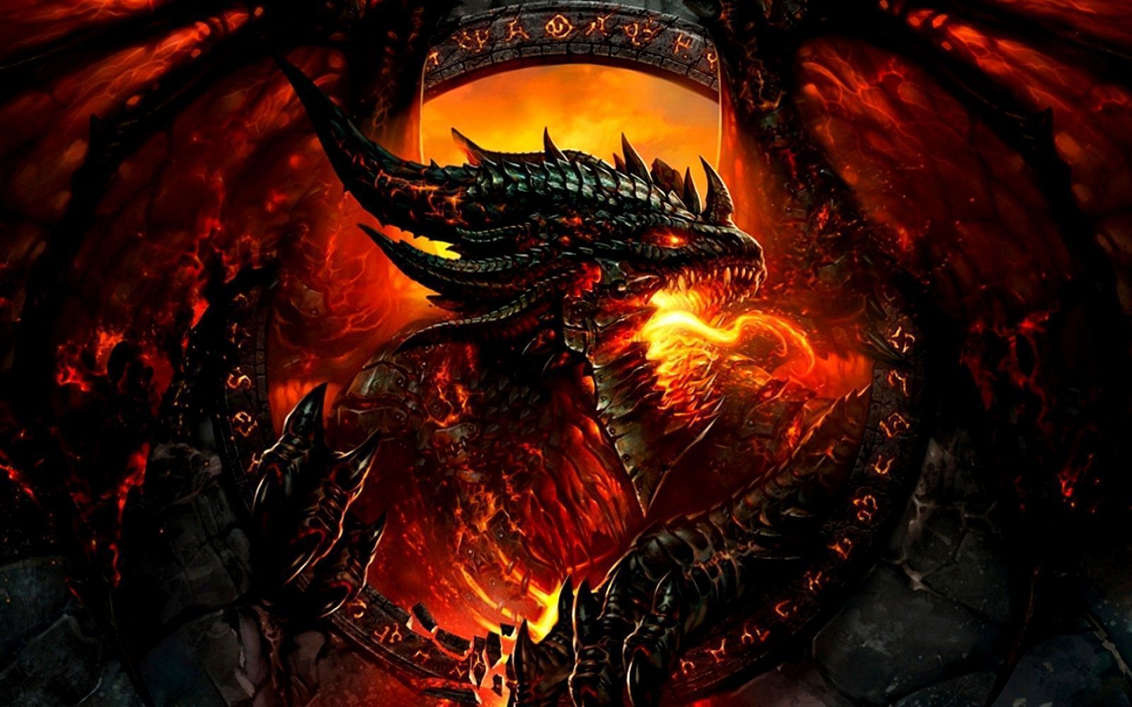 Todesschwinge, World of Warcraft, Cataclysm, Lava, Feuer, HD-Hintergrundbild für PC
