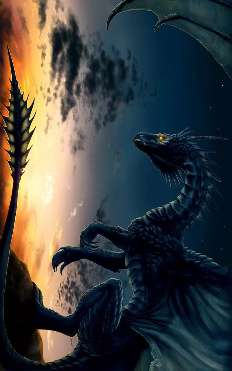 Drache, Silhouette, Mond, Dunkelblau, Hochformat, HD, Hintergrundbild fürs Handy