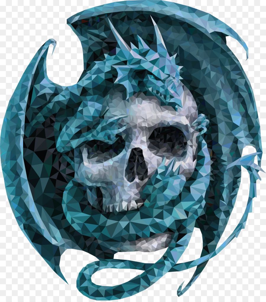 Drache, Totenkopf, Türkis, Gothic, Weißer Hintergrund, Wallpaper