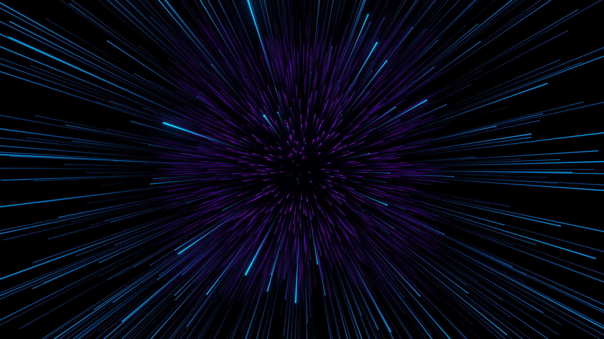Warp-Geschwindigkeit, Lichtstreifen, Blau-Lila, Abstrakt, Weltraum, Full HD, Breitbild-Hintergrundbild