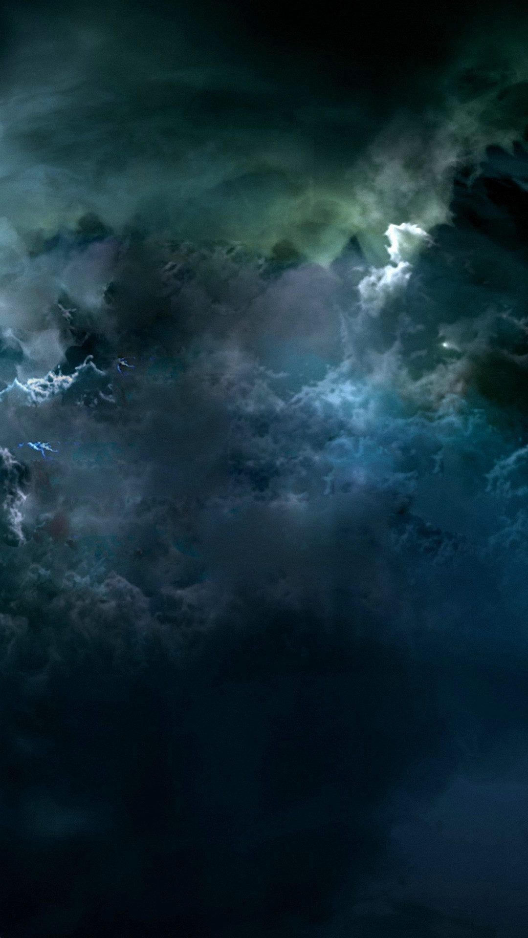 Gewitterwolken, Blaugrün, Hochformat, Düster, Himmel, Full HD, Sperrbildschirm fürs iPhone