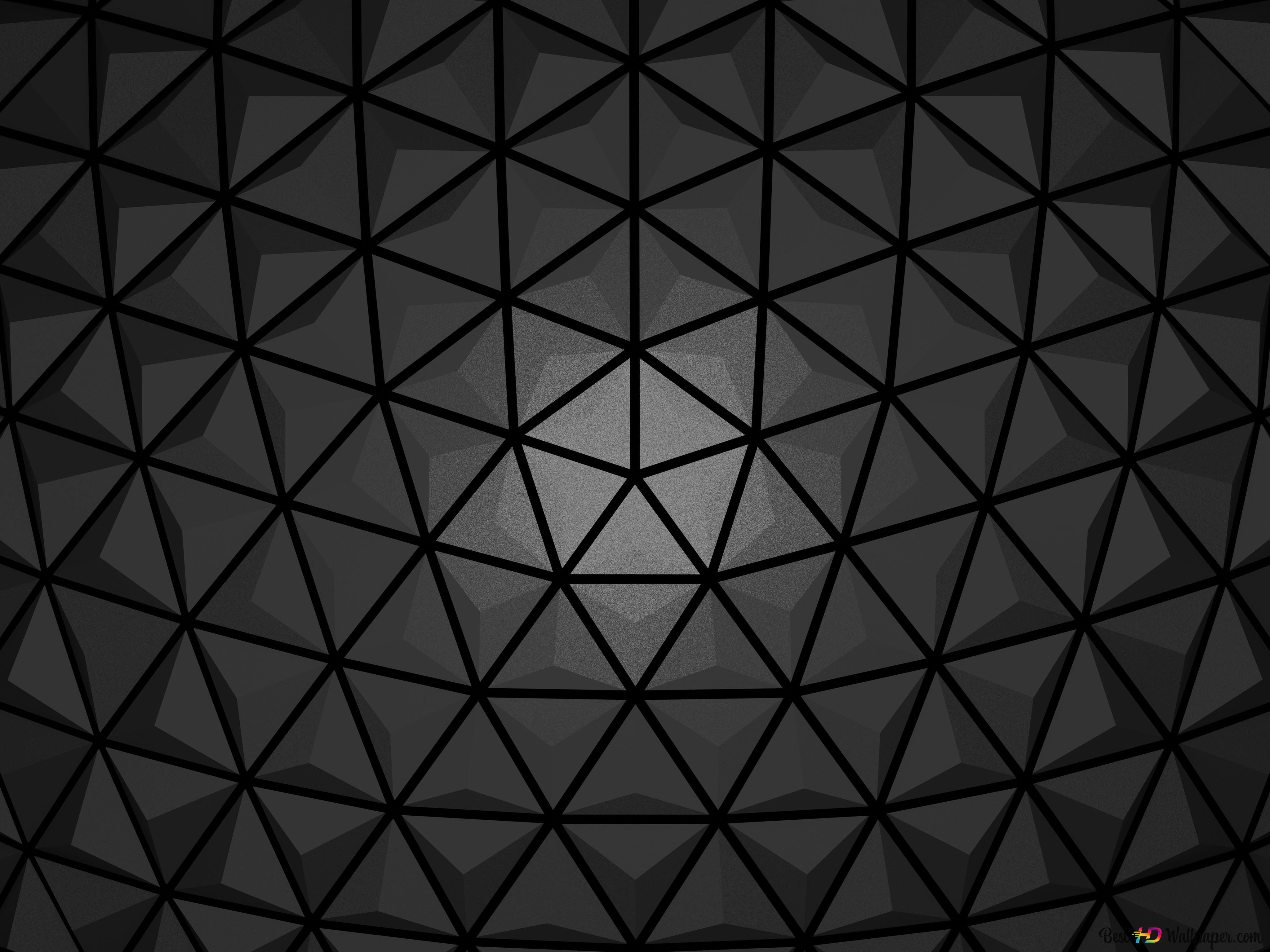 Dreiecke, Geometrisch, 3D-Muster, Grau, Abstrakt, 4K, iPad-Hintergrundbild
