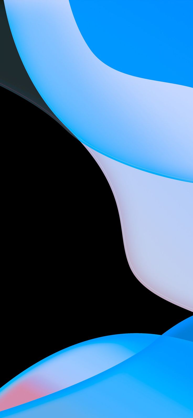 Abstrakte Formen, Blau, Schwarz, Hochformat, Farbverlauf, HD, Handy-Hintergrund