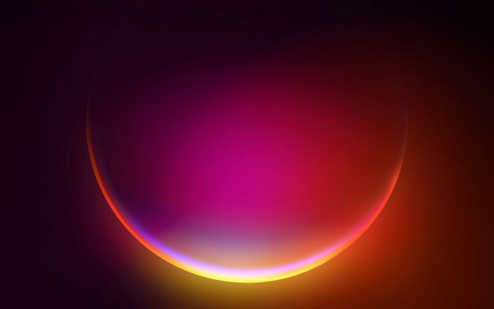 Leuchtender Bogen, Pink, Rot, Dunkel, Minimalistisch, 16:10, HD-Hintergrundbild für den Desktop