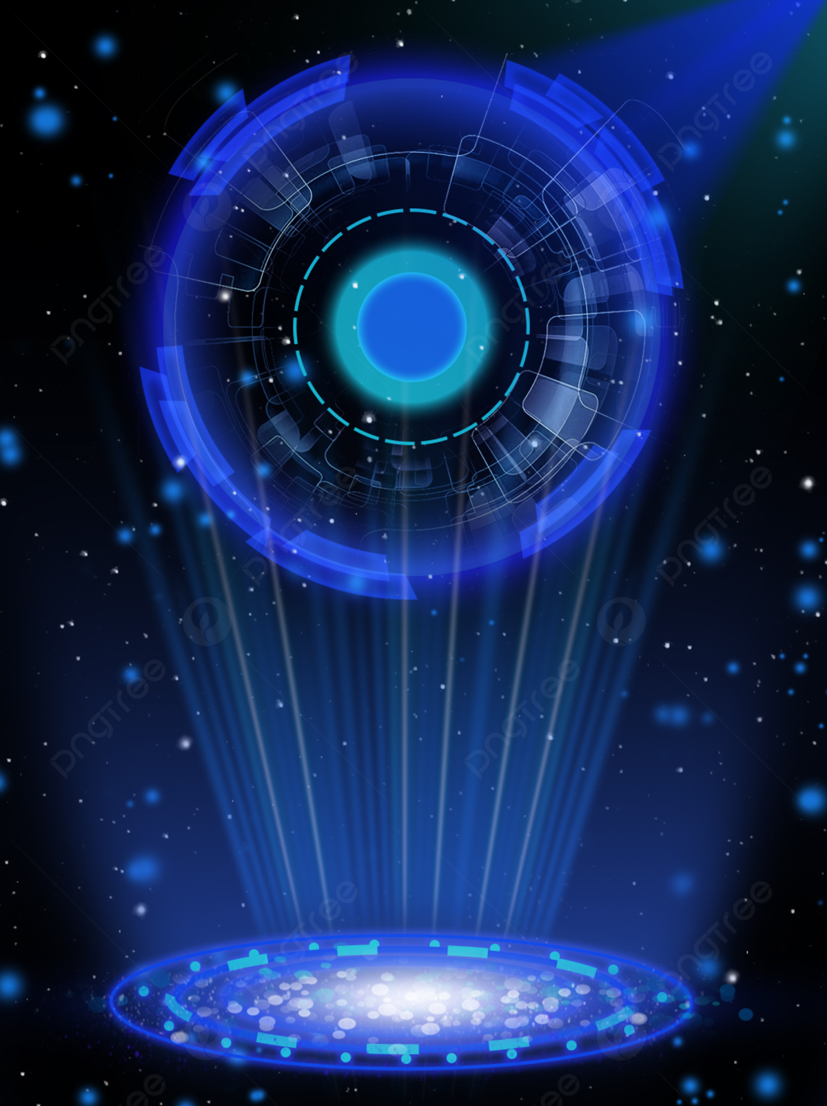 Hologramm, Sci-Fi, Blaues Leuchten, Hochformat, Technologie, Full HD, iPad-Hintergrundbild