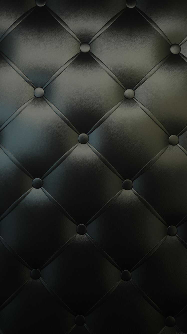 Chesterfield-Leder, Gesteppt, Schwarzes Leder, Knöpfe, Elegant, HD, iPhone-Hintergrundbild