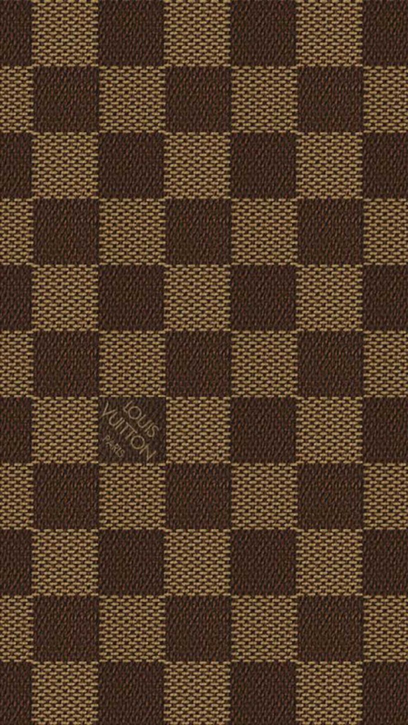 Louis Vuitton, Damier-Muster, Schachbrettmuster, Braun, Luxusmarke, Android-Hintergrundbild