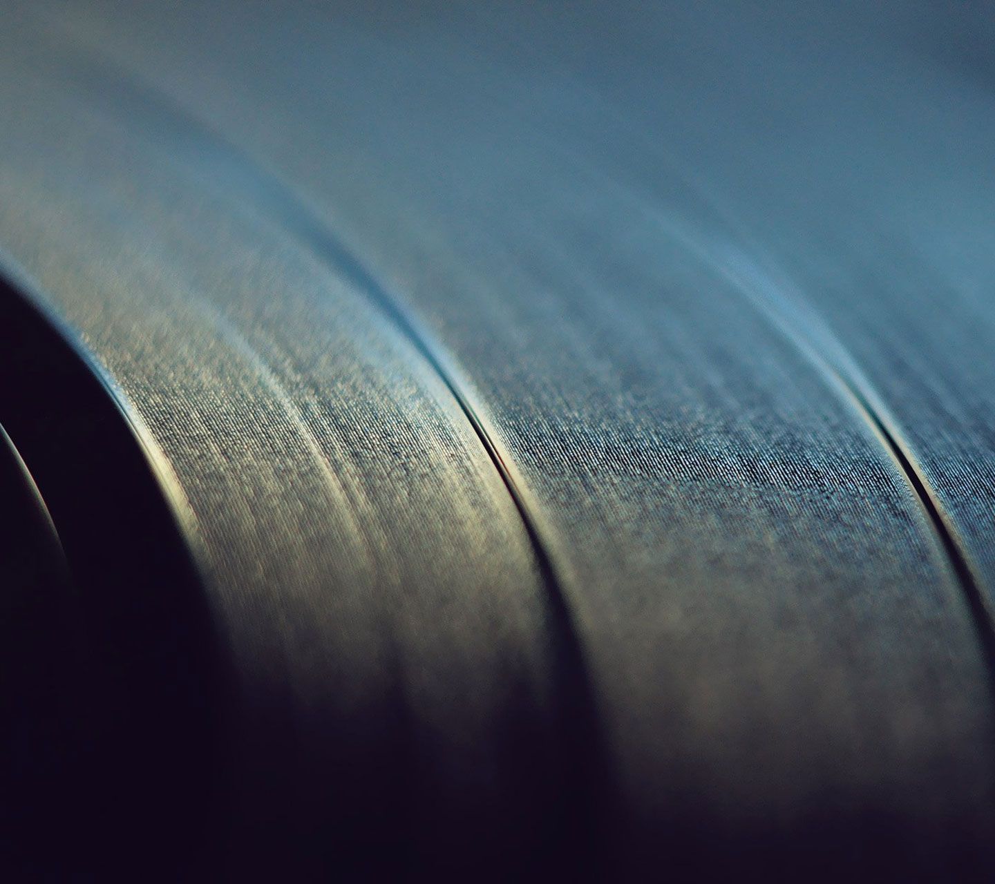 Schallplatte, Rillen, Makro, Blau, Unschärfe, HD, Hintergrundbild fürs Tablet