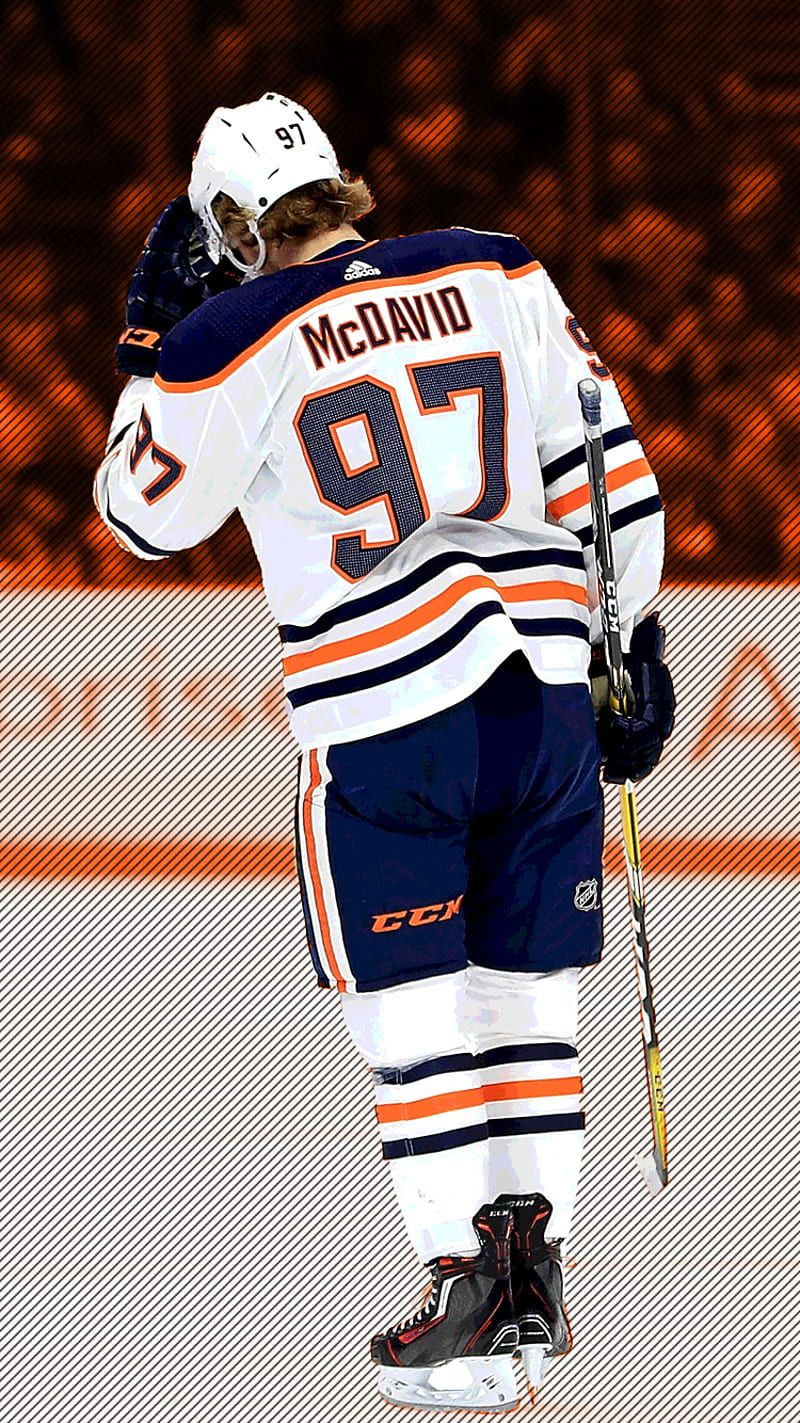 Connor McDavid, Edmonton Oilers, Rückennummer 97, NHL, Rückansicht, HD, Handy-Hintergrundbild