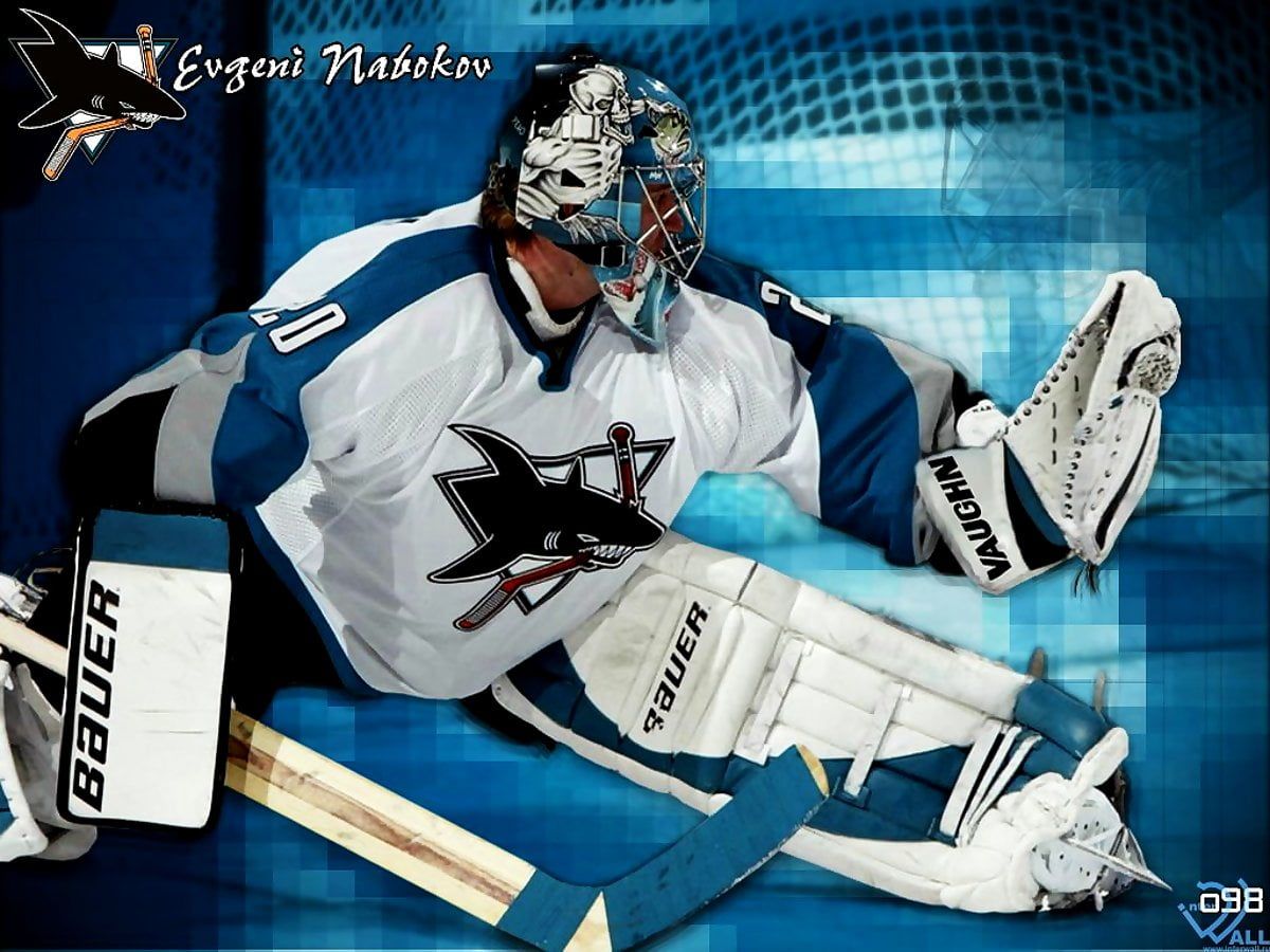 Jewgeni Nabokow, San Jose Sharks, Torwart, NHL, Grafik, Hintergrundbild für iPad und Tablet