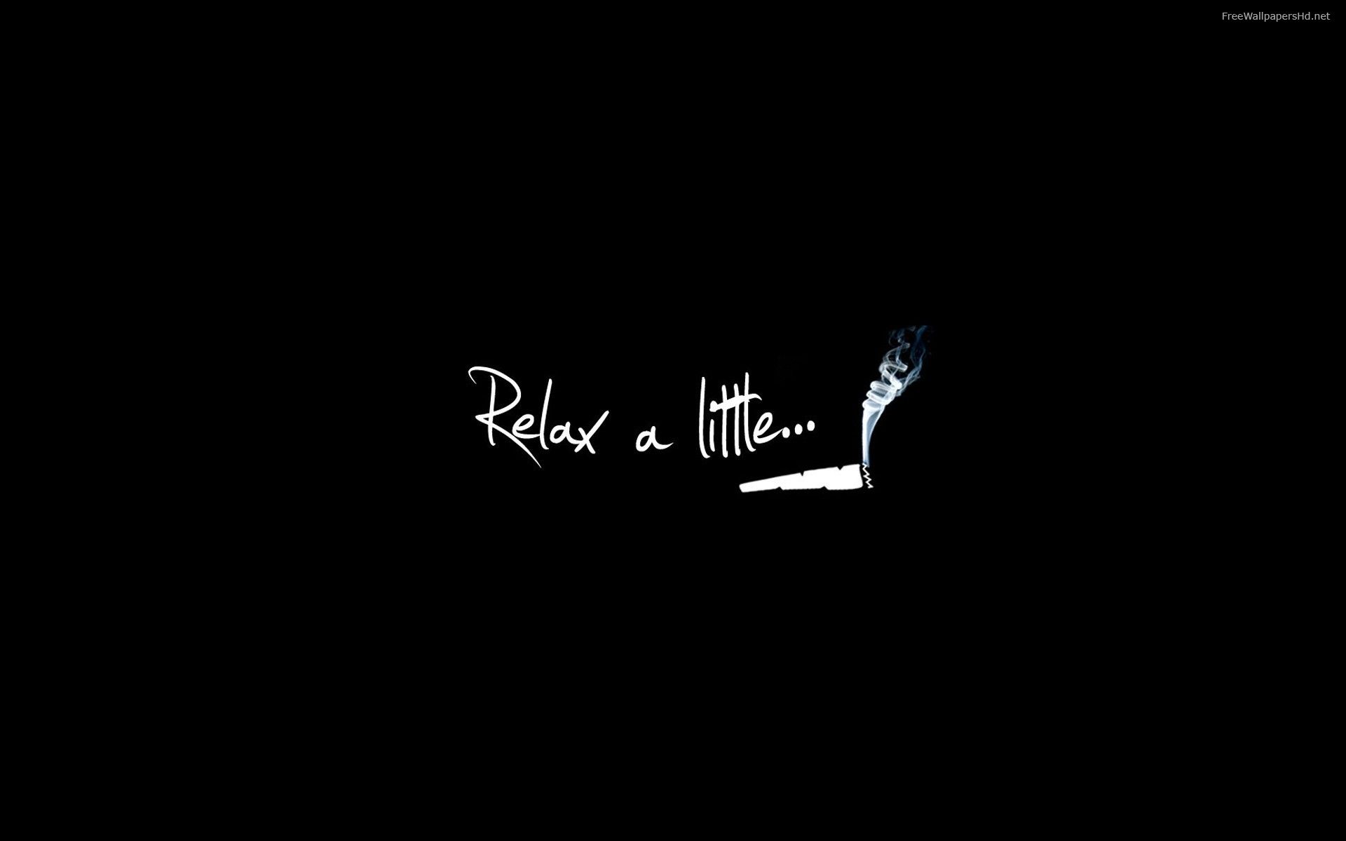 Relax a Little, Handschrift, Schwarzer Hintergrund, Minimalismus, Weiß, Full HD Wallpaper