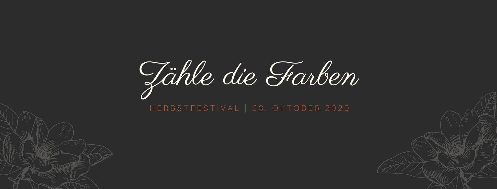 Zähle die Farben, Schriftzug, Anthrazit, Blumenornamente, Titelbild, HD-Hintergrundbild für PC