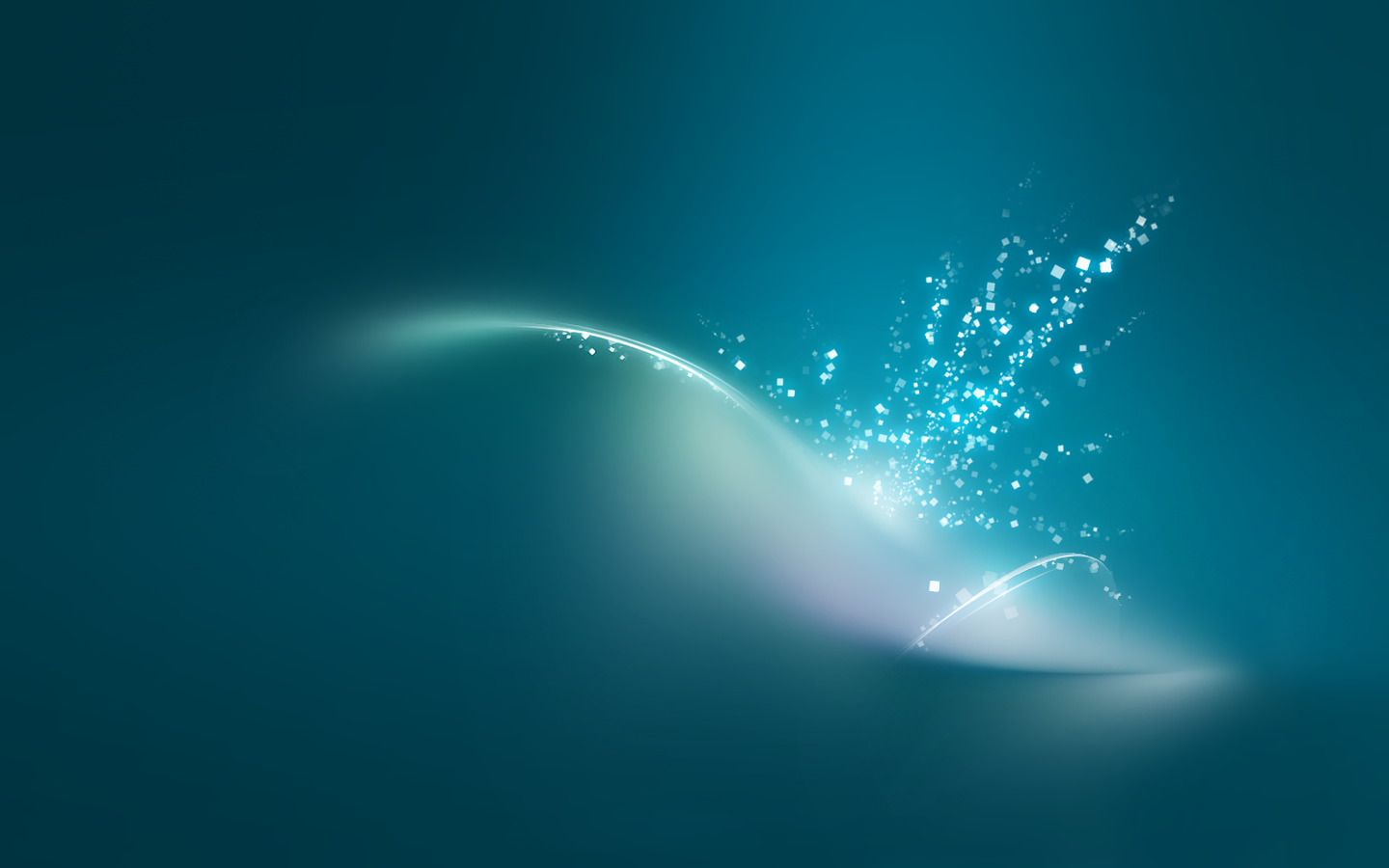 Abstrakte Welle, Lichtpartikel, Petrol, Glitzer, Digitale Kunst, HD, MacBook-Hintergrundbild