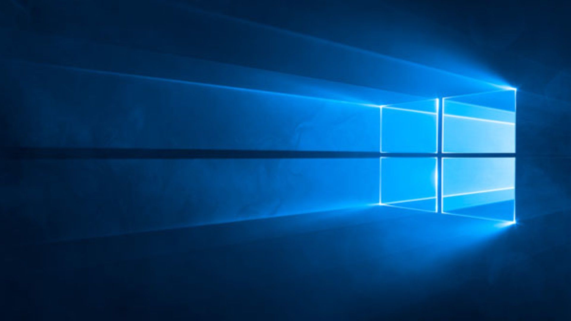 Windows 10, Logo, Lichtstrahlen, Blau, Microsoft, 1920x1080, Full-HD-Hintergrundbild für PC