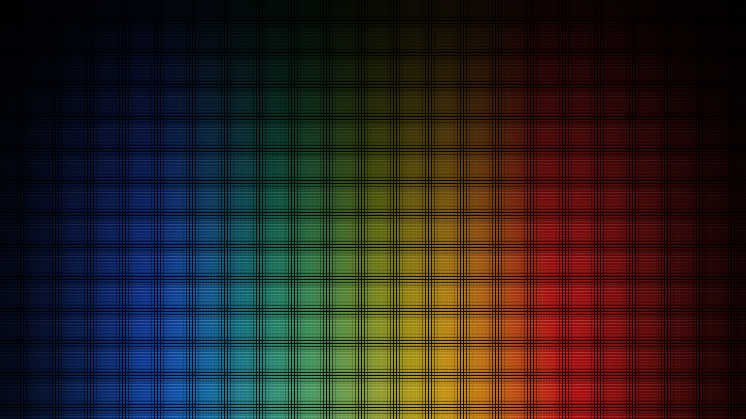 Farbverlauf, Blau-Gelb-Rot, Dunkel, Raster, Minimalismus, 2K, Desktop-Hintergrund