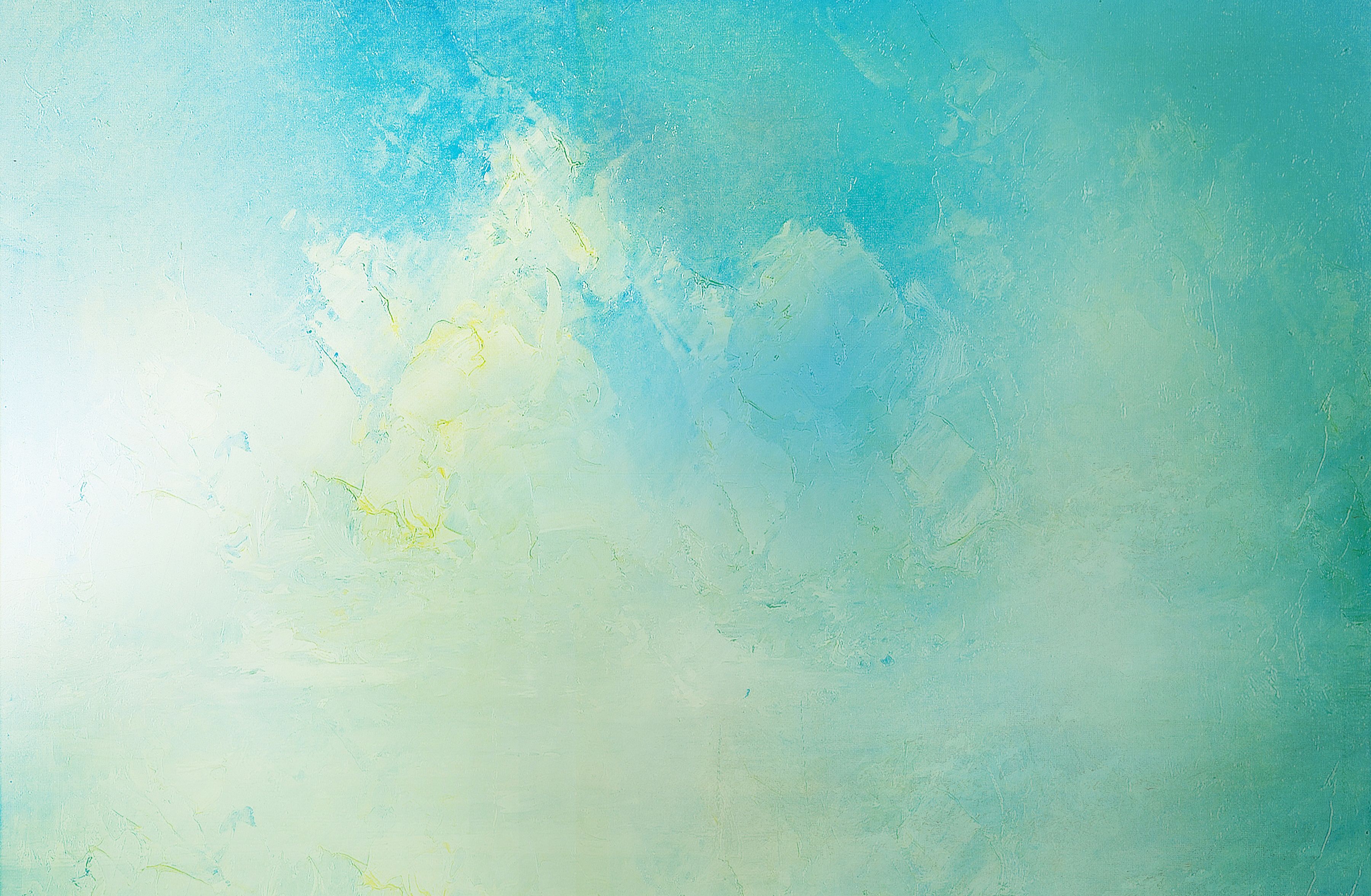 Aquarell, Türkis, Textur, Pastell, Pinselstriche, 2K, Hintergrundbild für den PC