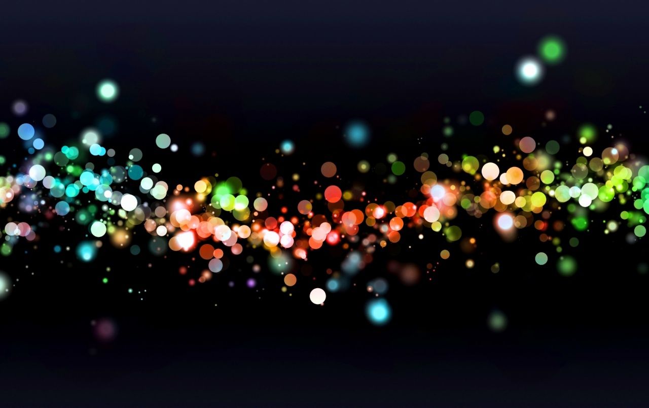 Bokeh, Bunte Lichter, Schwarzer Hintergrund, Funkeln, Lichtband, HD Wallpaper