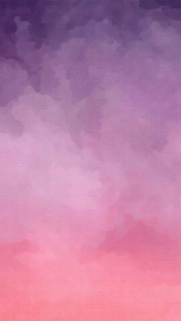 Farbverlauf, Aquarell, Lila-rosa, Weich, Minimalismus, Hochformat, Hintergrundbild fürs Smartphone