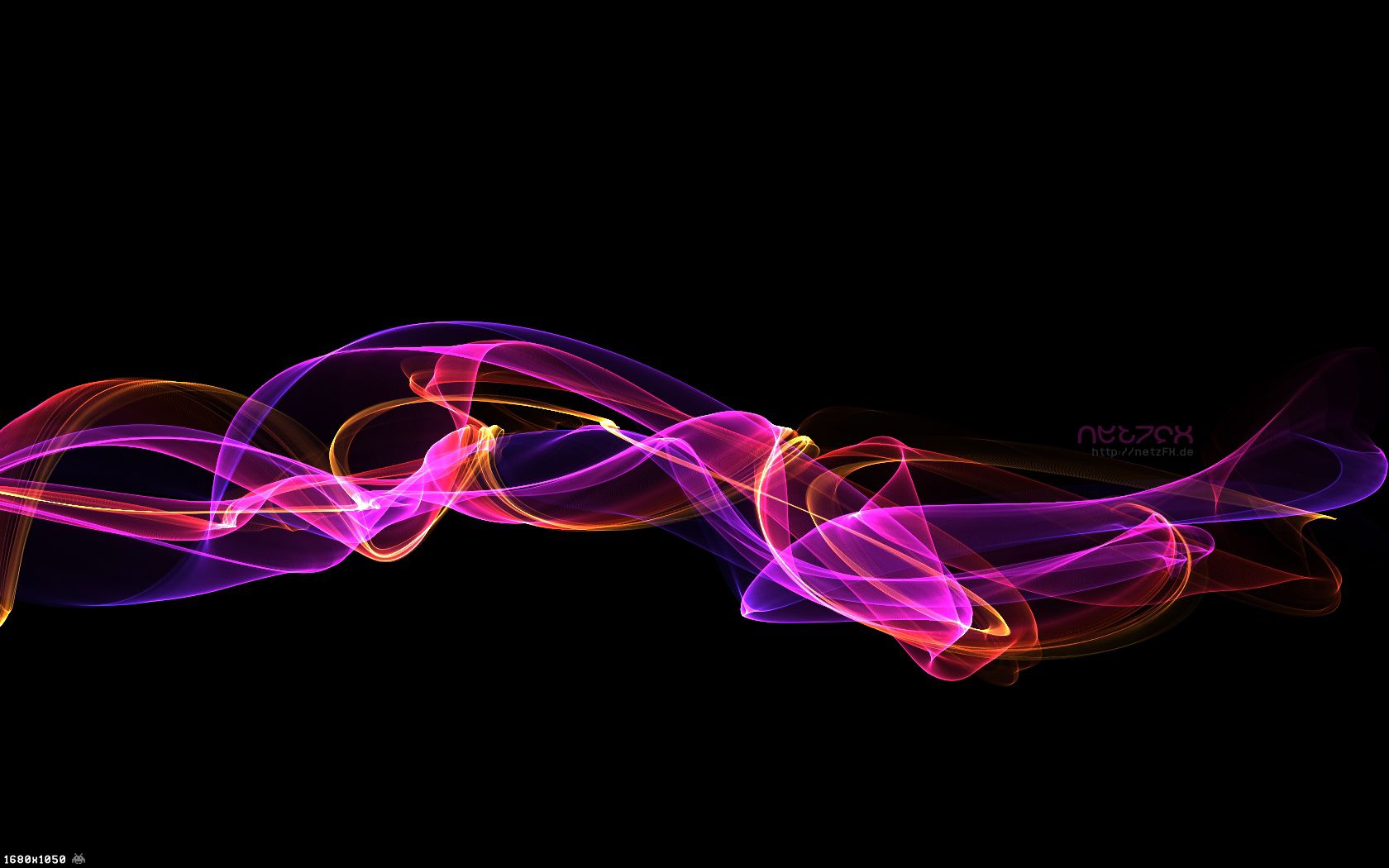Rauch, Lichtwellen, Pink, Lila, Schwarzer Hintergrund, HD Wallpaper