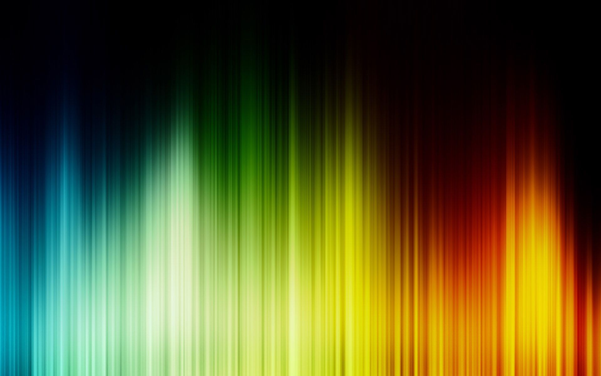 Lichtstreifen, Regenbogenfarben, Spektrum, Schwarzer Hintergrund, Full HD Wallpaper