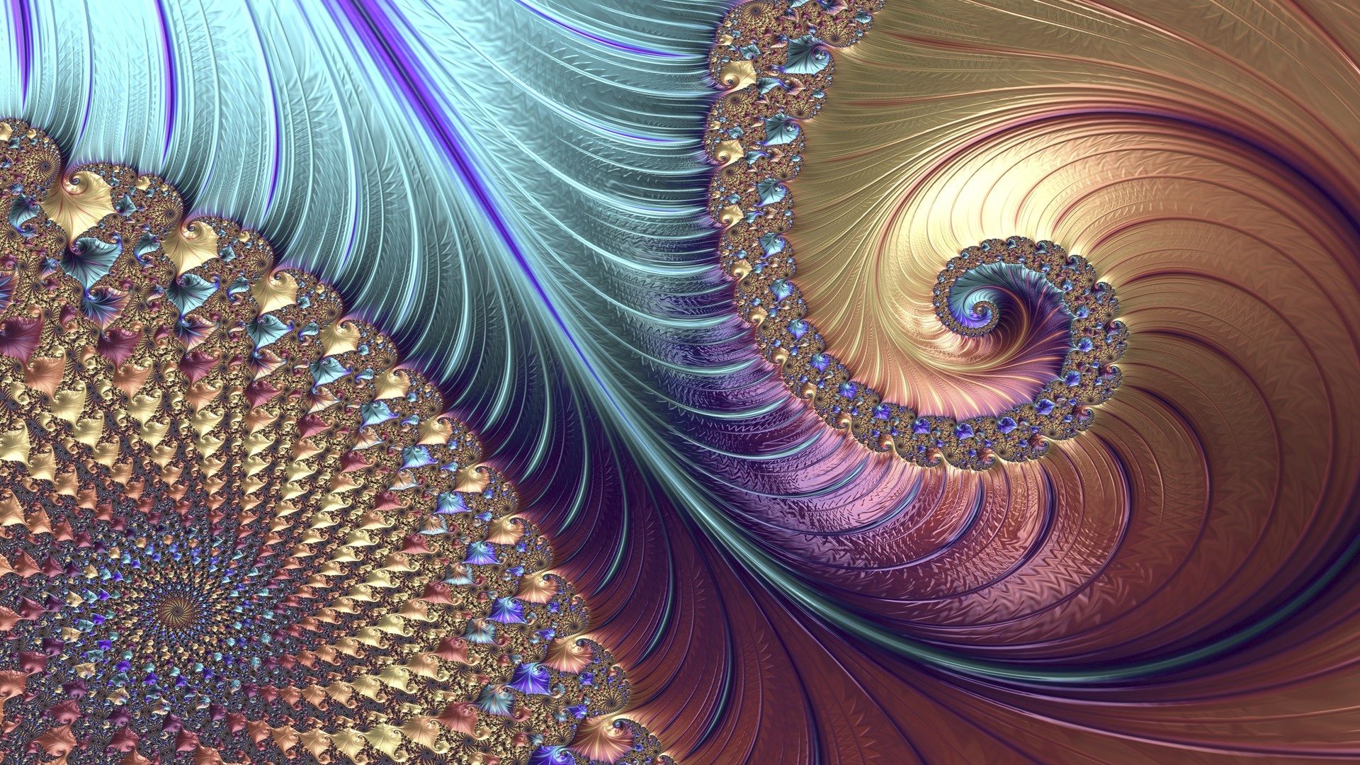 Fraktal, Spirale, Digitale Kunst, Abstrakt, 1920x1080, Full-HD-Hintergrundbild für PC