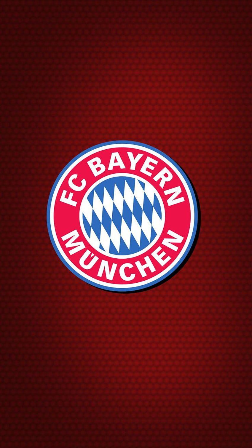 FC Bayern München, Wappen, Roter Hintergrund, Minimalistisch, Sperrbildschirm fürs iPhone