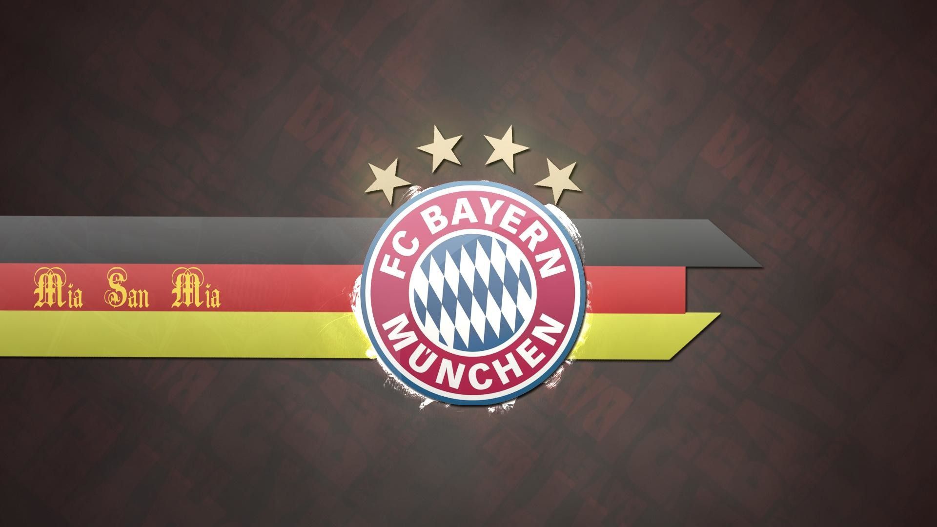 FC Bayern München, Mia san mia, Vier Sterne, Wappen, Deutsche Farben, Full HD, Breitbild-Hintergrundbild