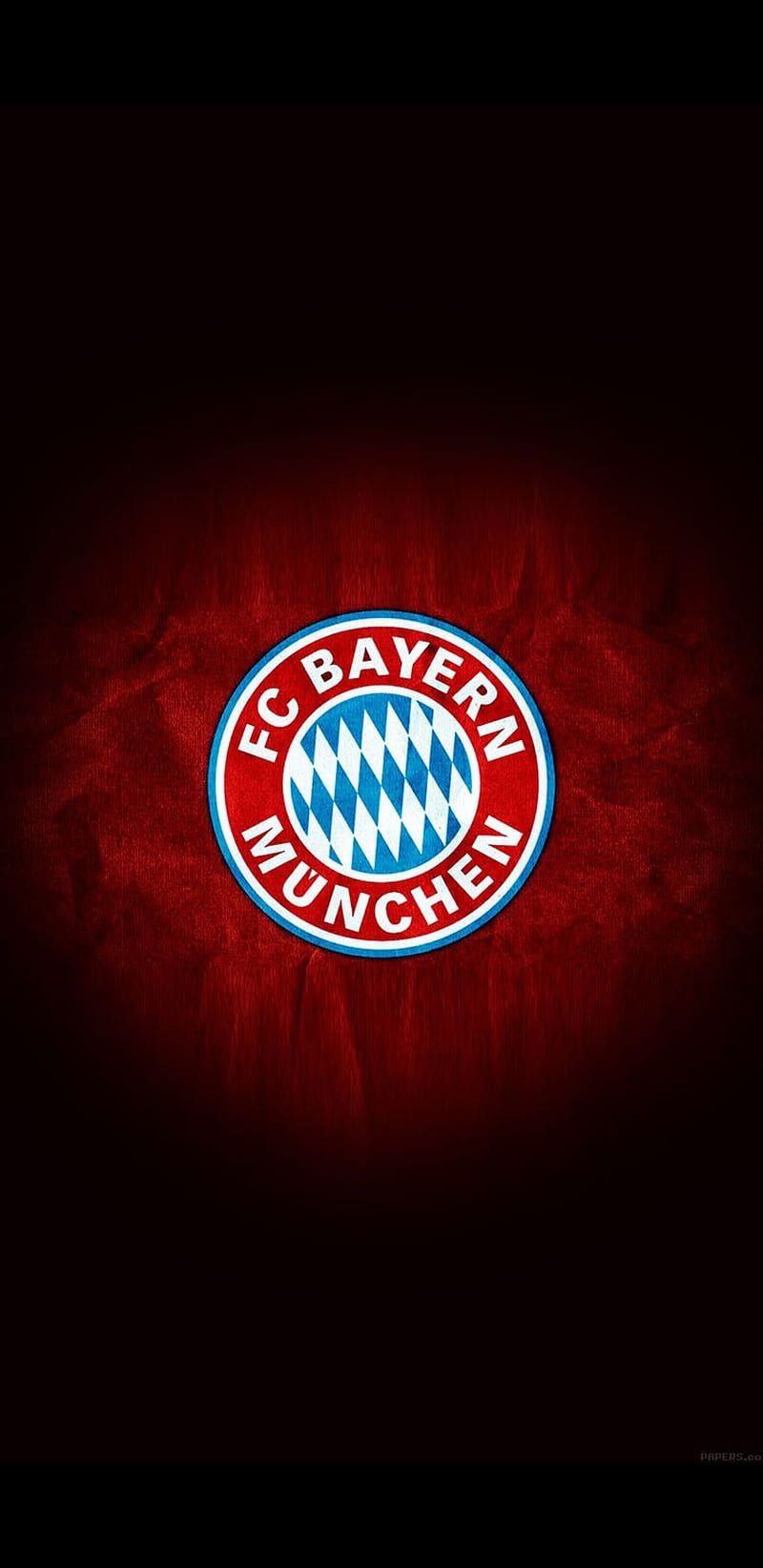 FC Bayern München, Logo, Dunkelrot, Minimalistisch, Hochformat, Hintergrundbild fürs Smartphone