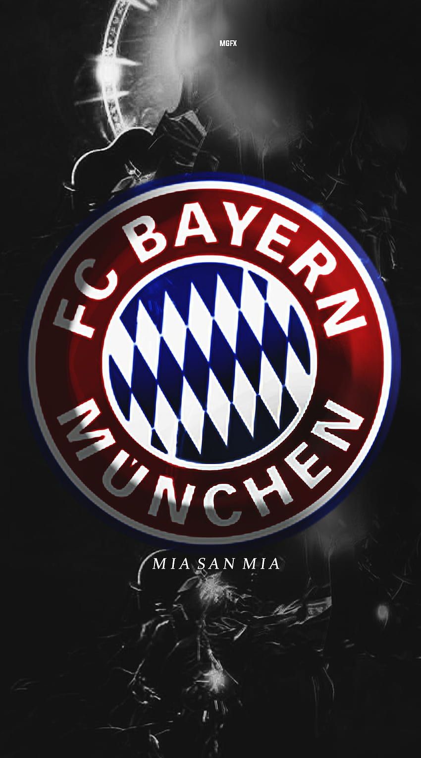 FC Bayern München, Mia san mia, Schwarz-Weiß, Wappen, HD, Hintergrundbild fürs Handy