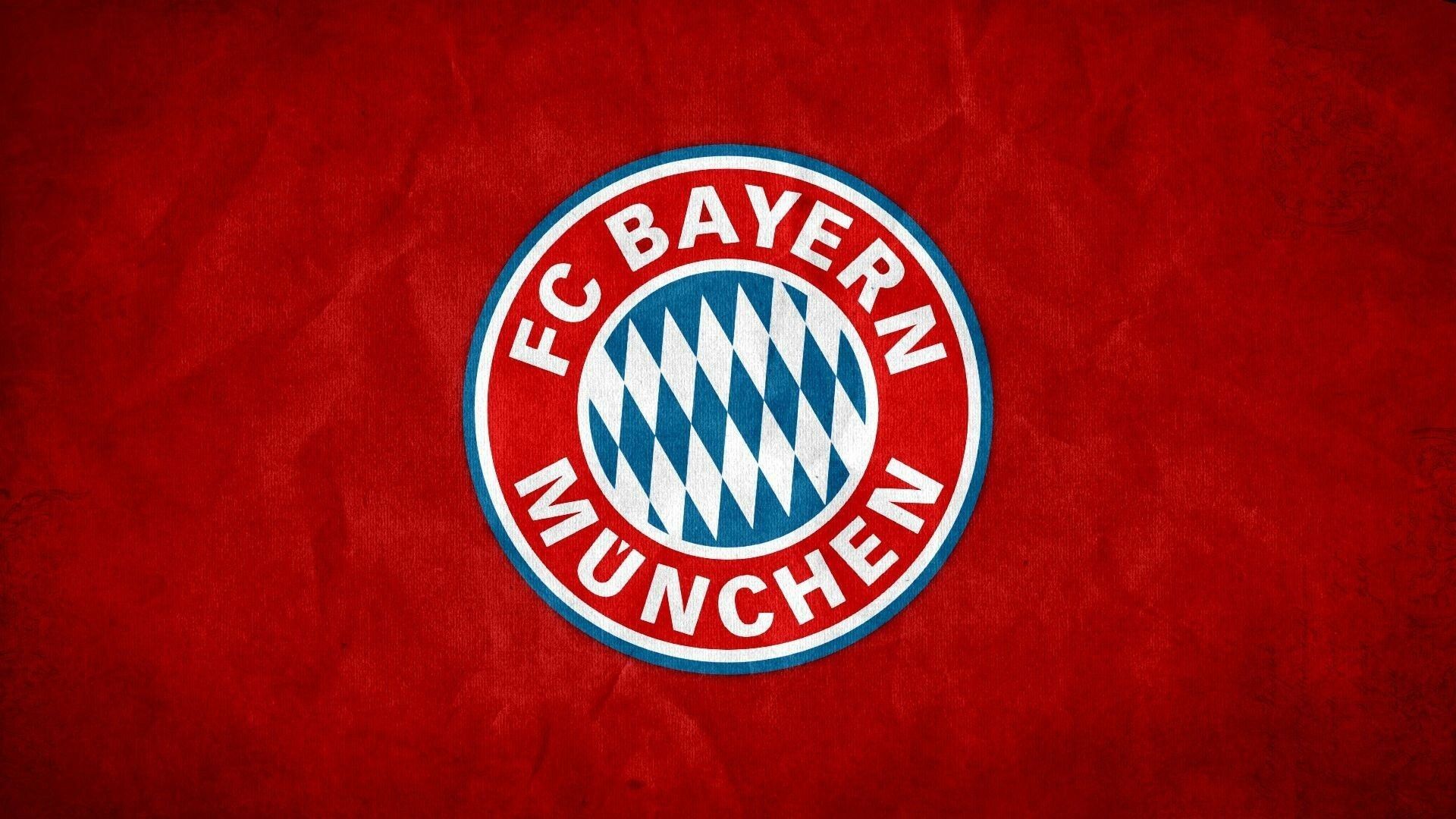 FC Bayern München, Wappen, Roter Hintergrund, Papierstruktur, Full HD Wallpaper