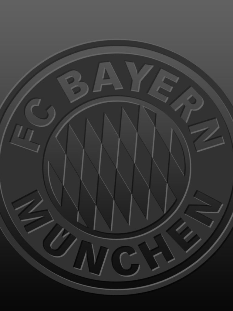 FC Bayern München, Wappen, Dunkelgrau, Monochrom, Prägung, HD, iPad-Hintergrundbild