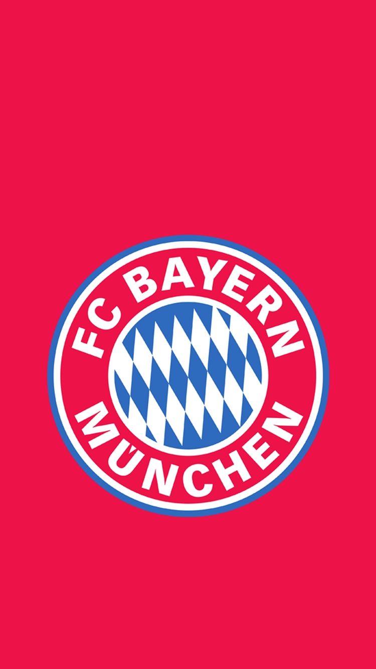 FC Bayern München, Wappen, Roter Hintergrund, Minimalistisch, Sperrbildschirm fürs iPhone