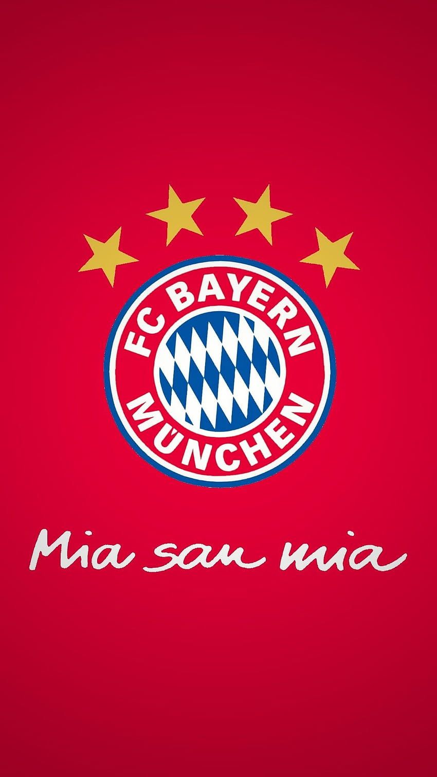 FC Bayern München, Mia san mia, Vier Sterne, Wappen, Rot, HD, Handy-Hintergrundbild
