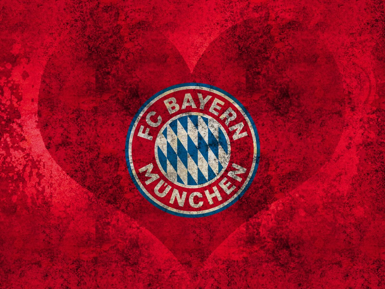 FC Bayern München, Herz, Wappen, Roter Hintergrund, HD Wallpaper