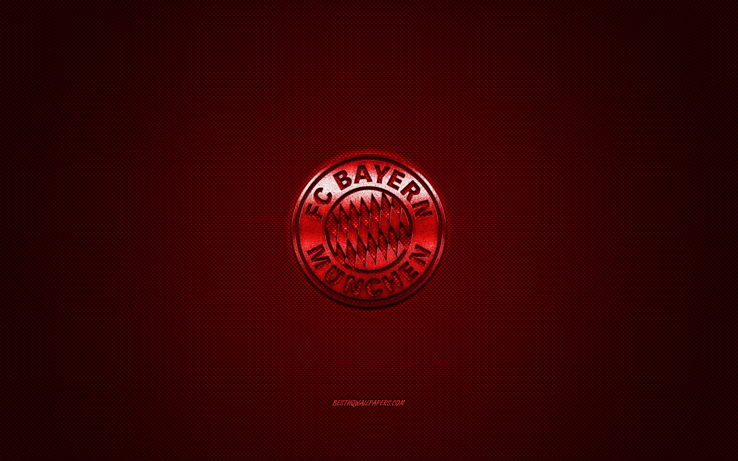 FC Bayern München, Logo, Dunkelrot, Minimalistisch, 16:10, 2K-Hintergrundbild für den Desktop