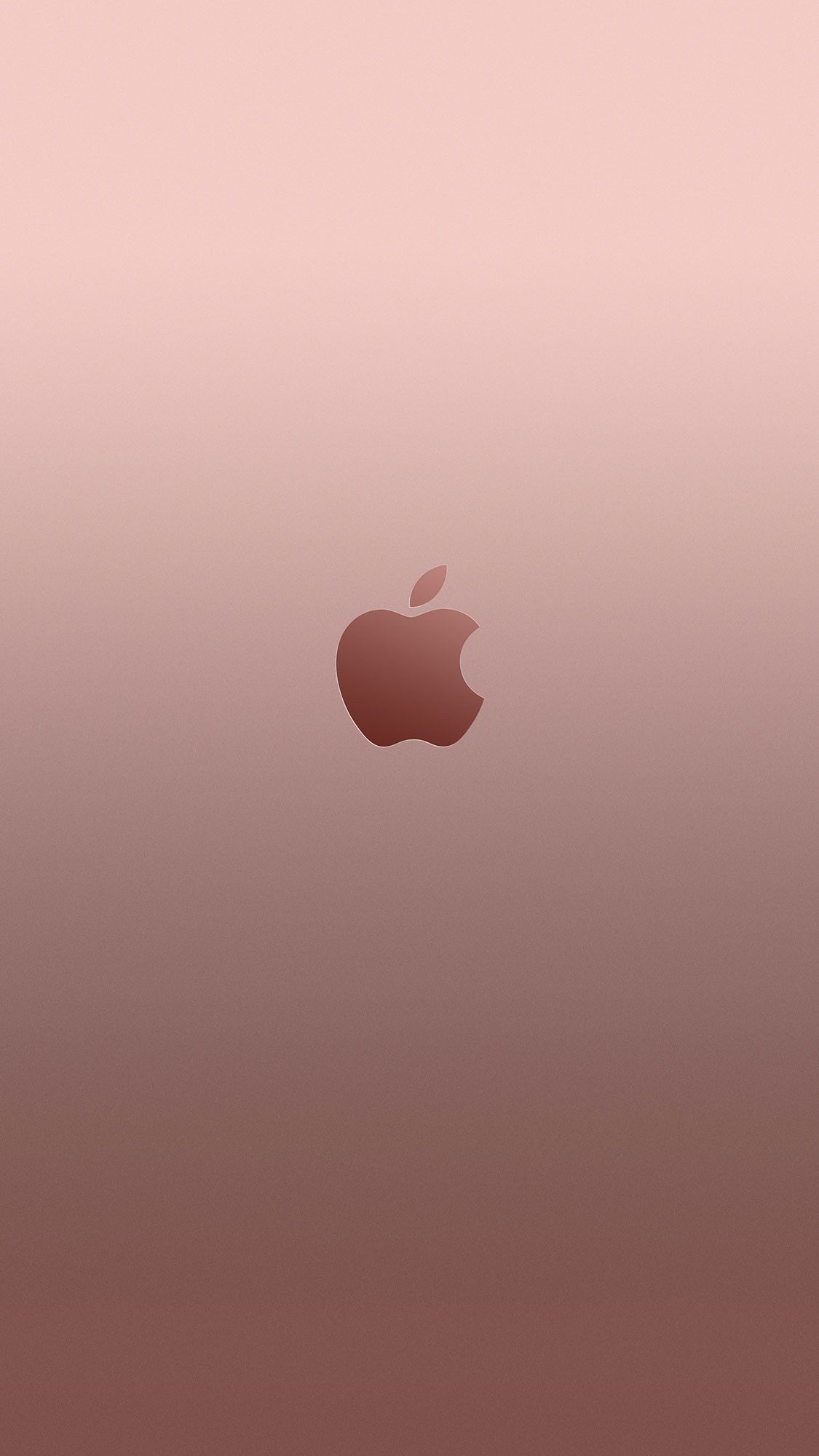 Apple-Logo, Roségold, Farbverlauf, Braun, Full HD, Hintergrundbild fürs Handy