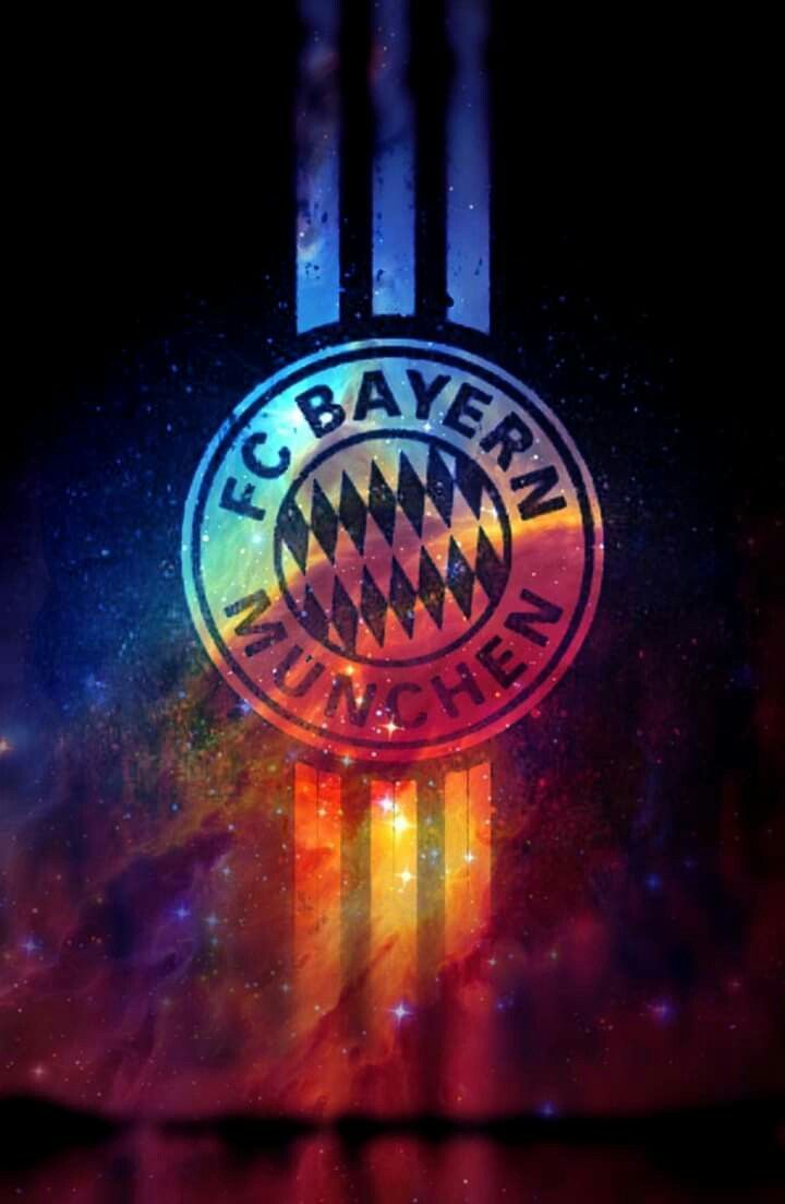 FC Bayern München, Logo, Farbige Lichtstreifen, Dunkel, HD, Sperrbildschirm fürs iPhone