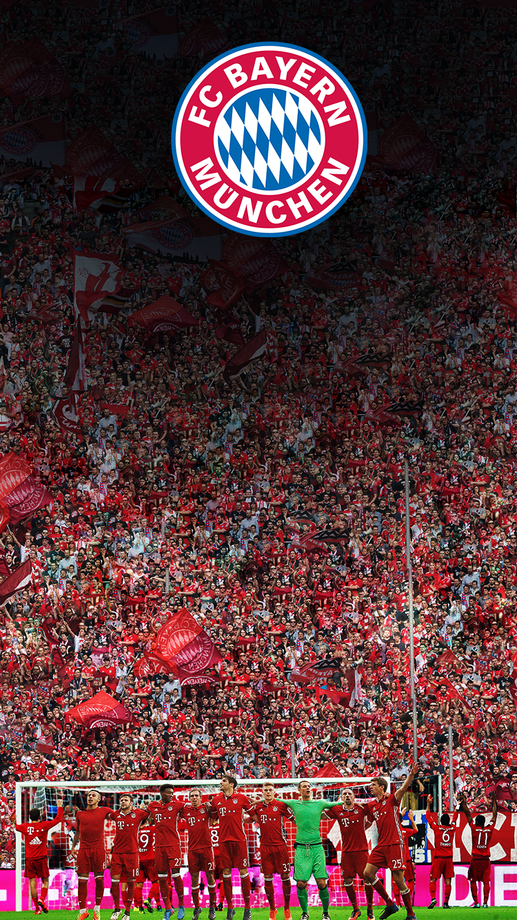 FC Bayern München, Fans, Fankurve, Stadion, HD, Handy-Hintergrund im Hochformat