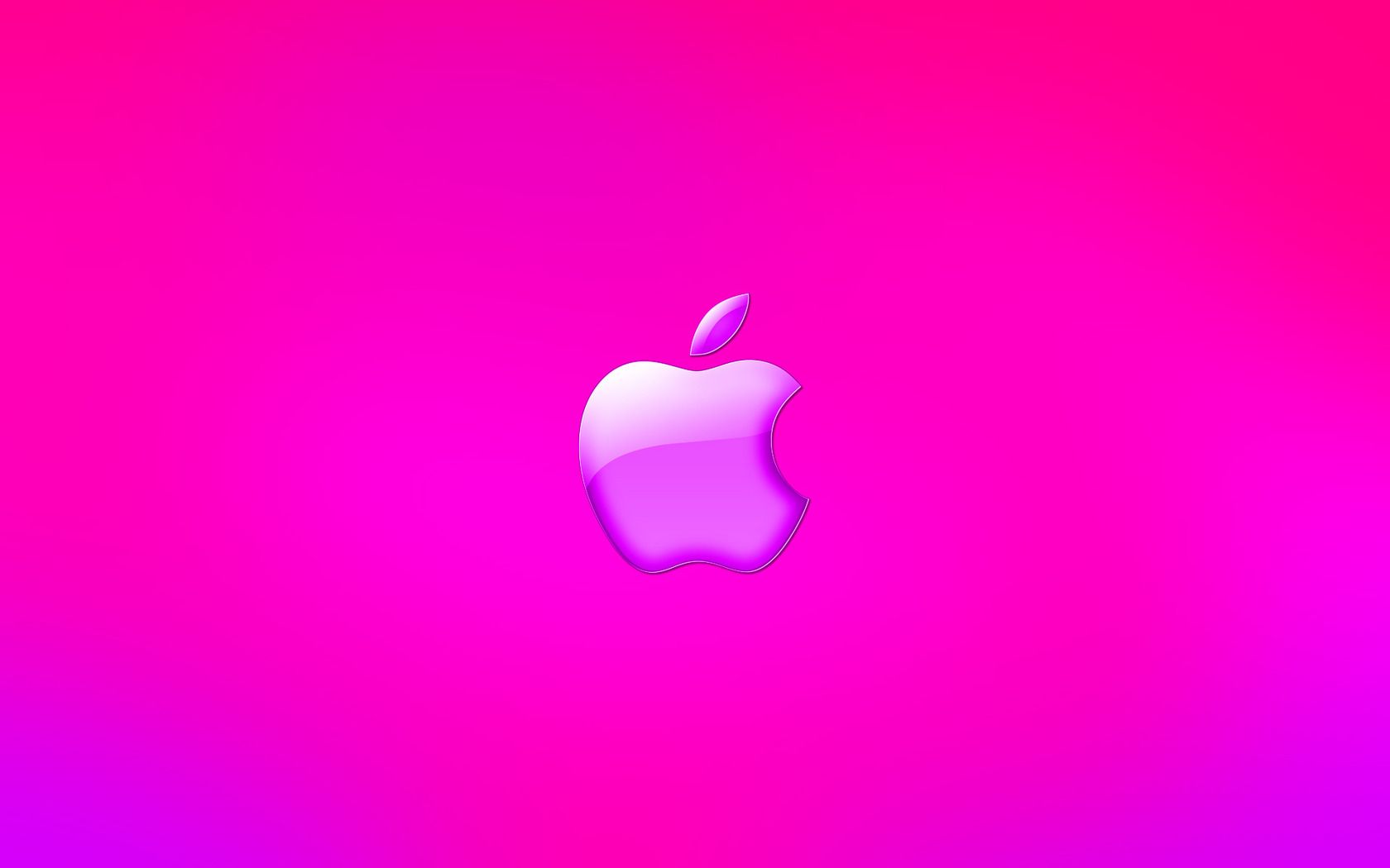 Apple-Logo, Magenta, Lila, Glänzend, HD, Hintergrund für den Desktop