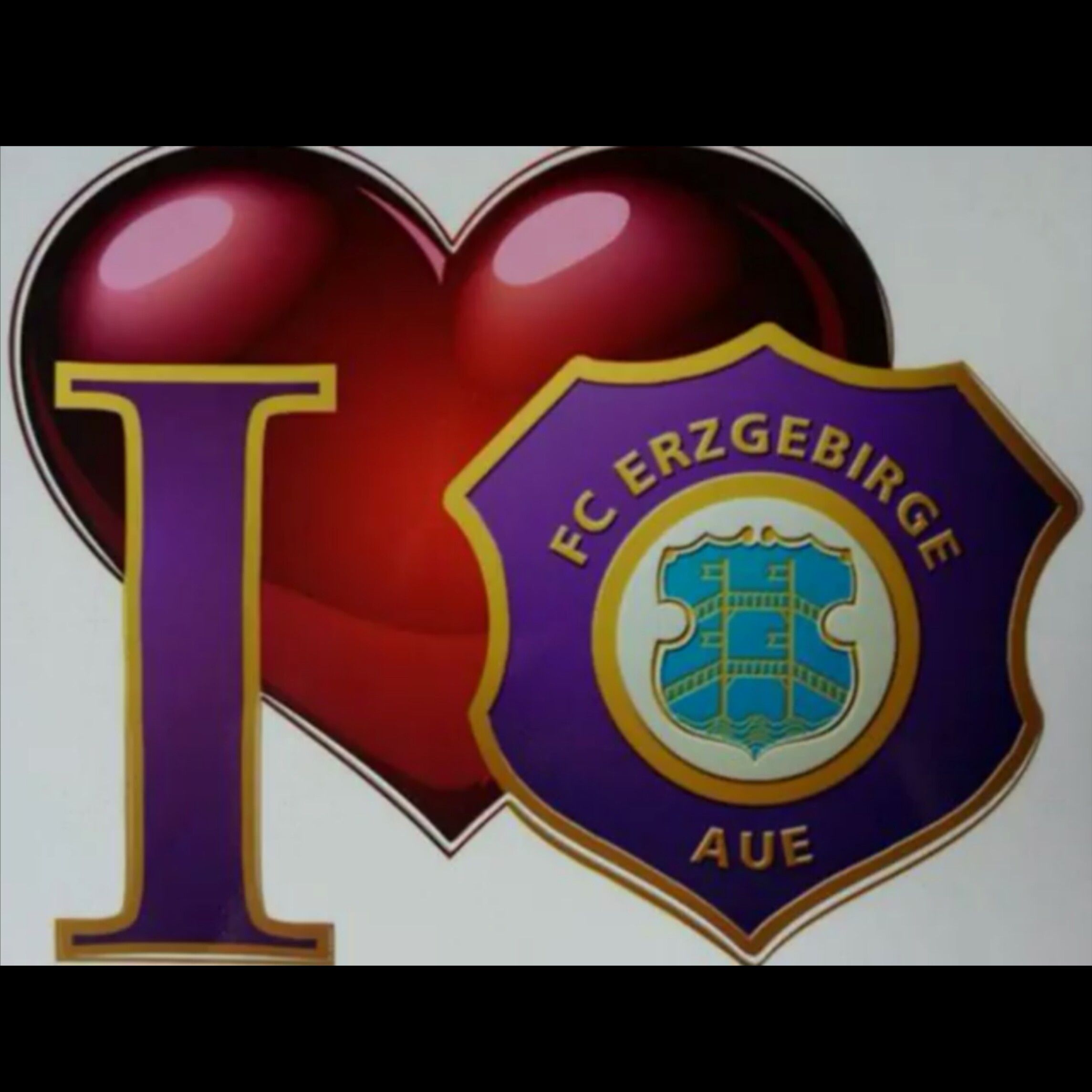 FC Erzgebirge Aue, I love, Herz, Wappen, Fanliebe, Full HD, Hintergrundbild fürs Tablet
