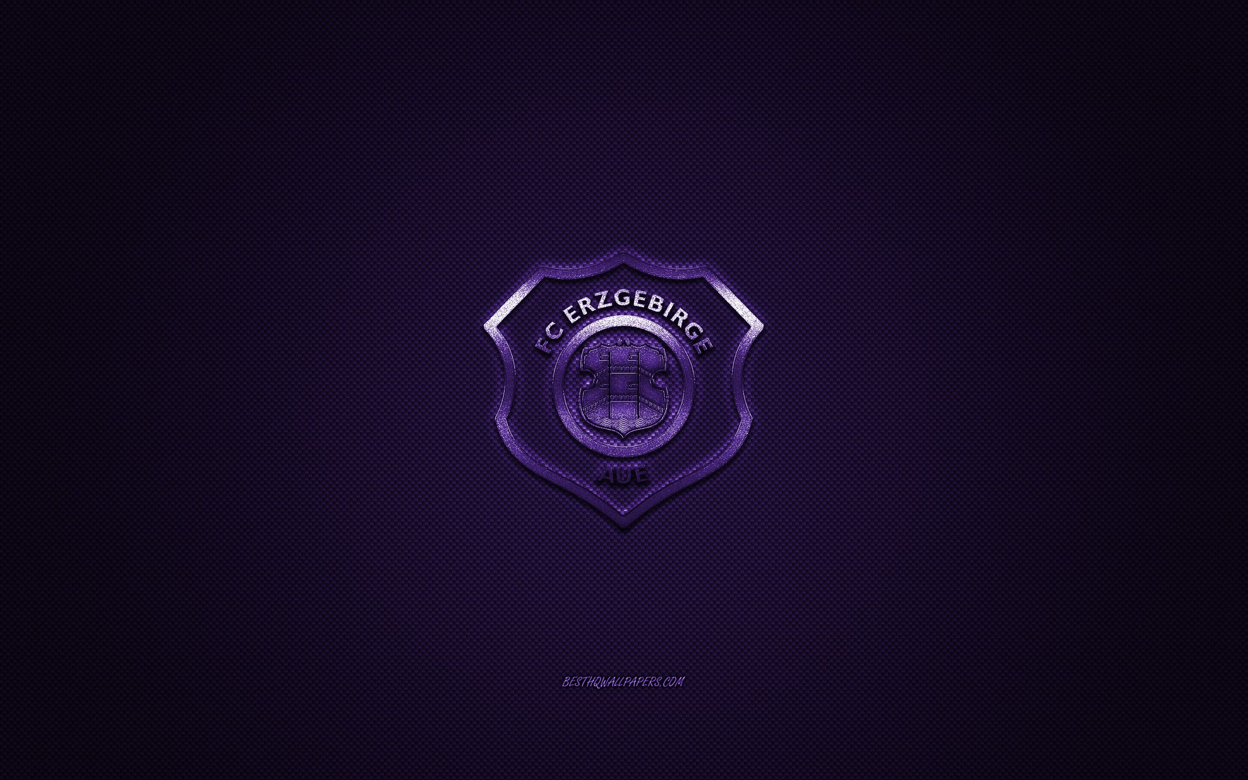 FC Erzgebirge Aue, Logo, Dunkellila, Minimalismus, 16:10, 2K-Hintergrundbild für den Desktop