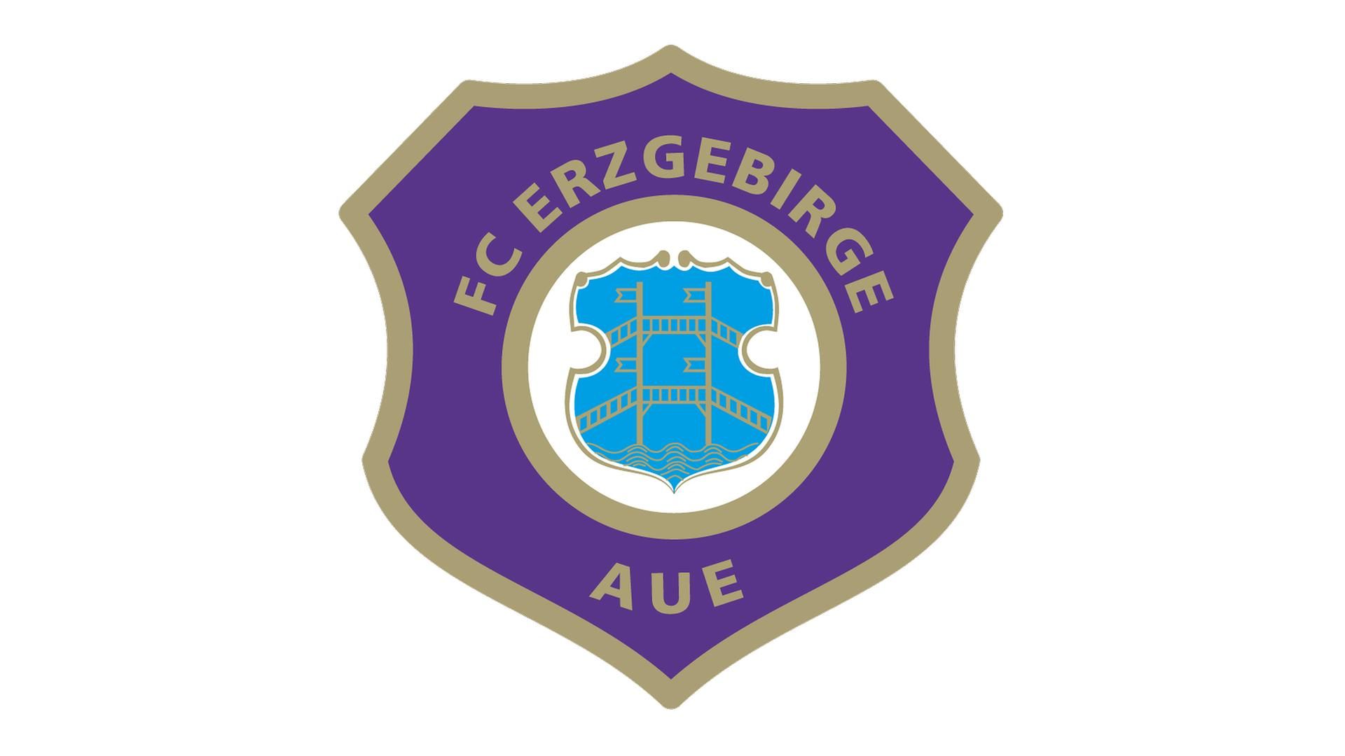 FC Erzgebirge Aue, Wappen, Weißer Hintergrund, Lila, Full HD Wallpaper