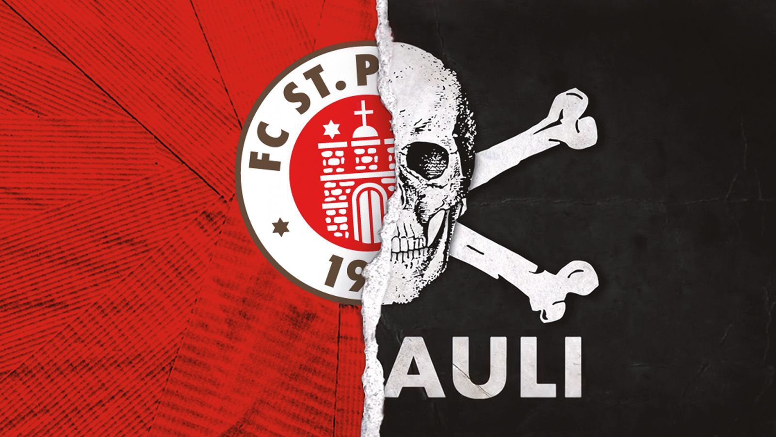 FC St. Pauli, Totenkopf, Wappen, Rot, Schwarz, HD, Desktop-Hintergrund für Windows