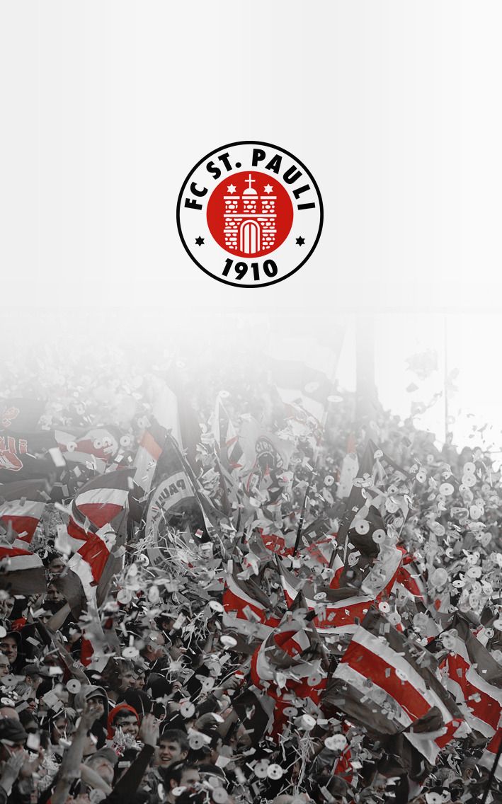 FC St. Pauli, Fans, Choreo, Logo, Weiß, Hintergrundbild für iPhone und Android