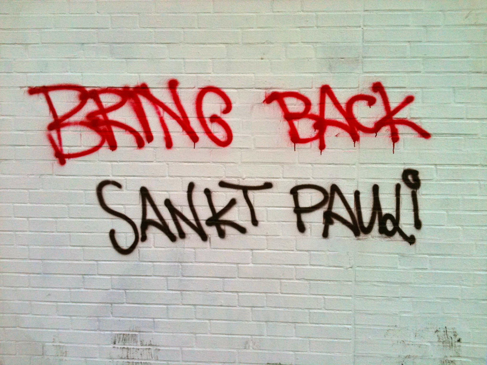 Bring back Sankt Pauli, Graffiti, Wand, Schriftzug, Full HD, iPad-Hintergrundbild