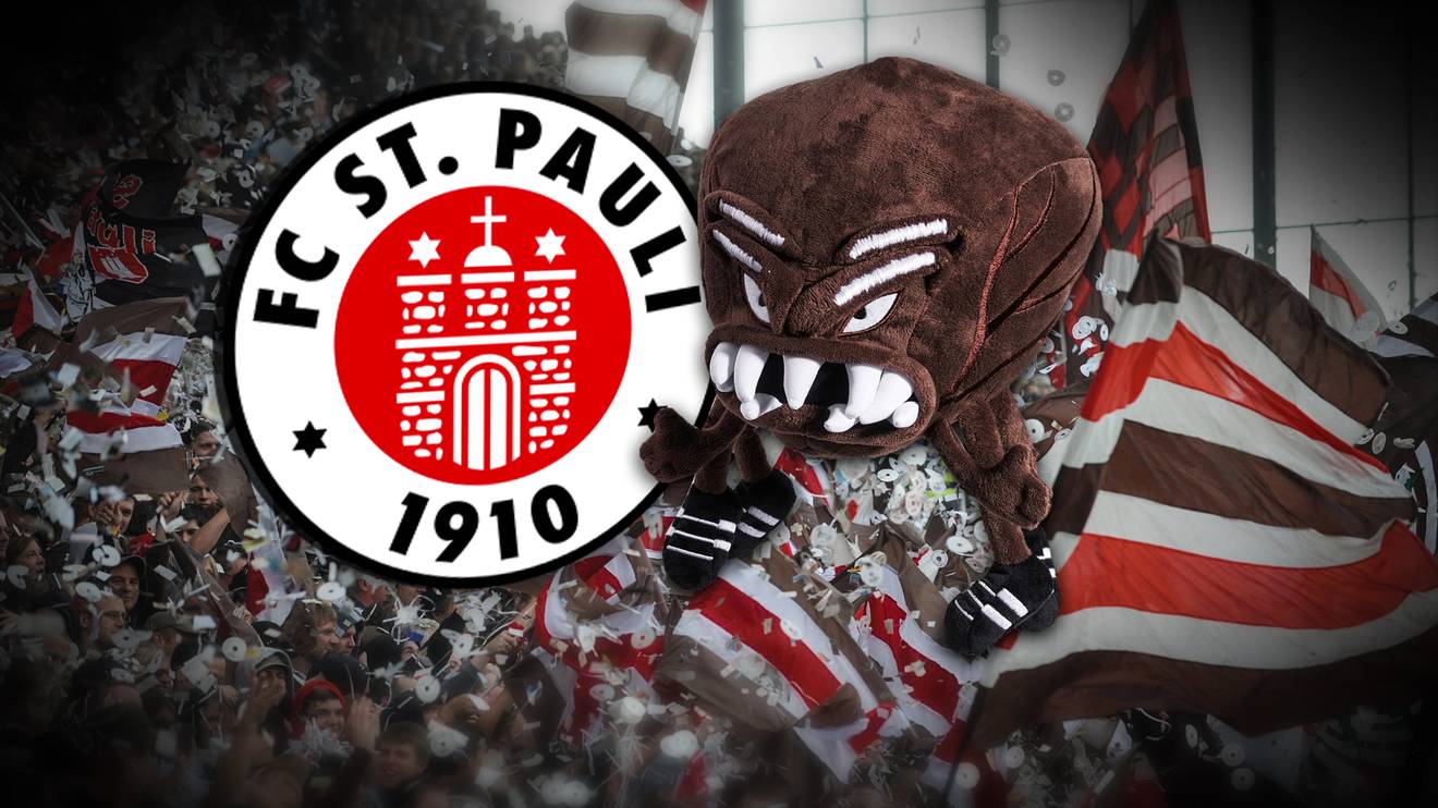 FC St. Pauli, Wappen, Maskottchen, Fans, Braun-Weiß, HD, Hintergrund für den Desktop
